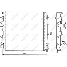 NRF Hűtő, motorhűtés NRF 58319 vízhűtő