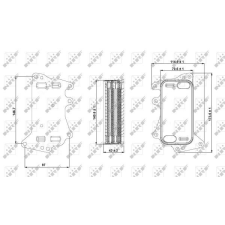 NRF Olajhűtő, motorolaj NRF 31284 vízhűtő