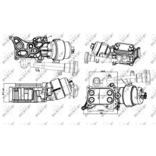 NRF Olajhűtő, motorolaj NRF 31329 vízhűtő