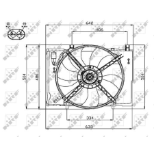NRF ventilátor, motorhűtés NRF 47741 autóalkatrész