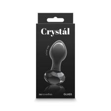NS Novelties Crystal Gem - vízálló, üveg anál dildó - 8,9 cm (fekete) műpénisz, dildó