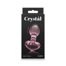 NS Novelties Crystal Heart - vízálló, üveg anál dildó - 8,9 cm (rózsaszín) műpénisz, dildó