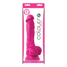 Ns Toys NS Novelties Colours Pleasures 7" Dildo - szilikon, letapasztható, herés, élethű dildó - 23,5 cm (rózsaszín) műpénisz, dildó