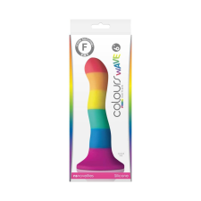Ns Toys NS Novelties Colours Pride Edition 6" Wave Dildo Rainbow - szilikon, letapasztható, élethű dildó - 19 cm (színes) műpénisz, dildó