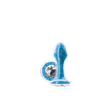 Ns Toys NS Novelties Stardust Glam - vízálló, üveg anál dildó - 9,5 cm (kék) műpénisz, dildó