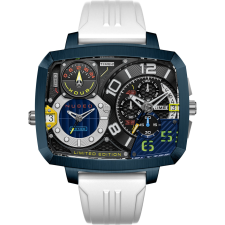 Nubeo NB-6084-04 Mens Watch Odyssey Triple Time-Zone Limited 58mm 5ATM, karóra