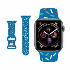 NUBO Apple Watch kompatibilis szilikon pótszíj - kék - 42/44/45/46mm okosóra kellék