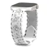 NUBO Apple Watch lézergravírozott szilikon szíj - fehér- 38/40/41mm