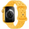 NUBO Apple Watch szíj - fonott hatású szilikon - sárga - 38/40/41 mm - Series 1-11 kompatibilis