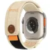 NUBO Apple Watch tépőzáras szövet szíj – bézs – 42/44/45/46mm (Series 1-11)