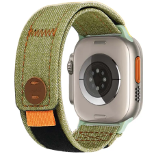 NUBO Apple Watch tépőzáras szövet szíj – olivazöld – 38/40/41mm (Series 1-11) okosóra kellék