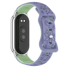 NUBO Xiaomi Smart Band 8/9/10 lézergravírozott szilikon pótszíj okosóra kellék