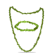  Nugget Szett Changbai Peridottal ( Nyaklánc+Karkötő ), Y60350 nyaklánc