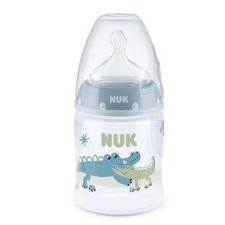 Nuk First Choice Temperature Control cumisüveg 150 ml - Kék krokodilos cumisüveg