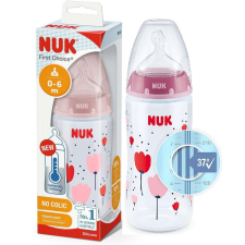 Nuk First Choice Temperature Control cumisüveg 300 ml 0-6 m - virág cumisüveg
