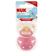 Nuk Signature szilikon cumi 6-18hó 2 db (lány) cumi