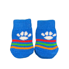 Nunbell Tappancsos kék kutyazokni, csúszásgátló talppal, M-es kutyaruha