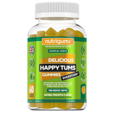 Nutrigums Happy Tums Emésztés, emésztést segítő, 60 db zselés cukorka Étrend-kiegészítő vitamin és táplálékkiegészítő