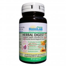 Nutrilab Herbal Digest növényi emésztőenzim 30 kapszula vitamin és táplálékkiegészítő