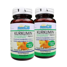 Nutrilab Kurkumin curcumin 220mg DUO PACK 2x90 kapszula vitamin és táplálékkiegészítő