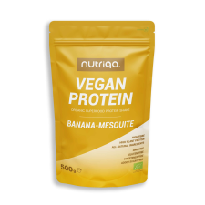 Nutriqa Bio Banán-Mesquite Vegán Proteinmix 500 g vitamin és táplálékkiegészítő