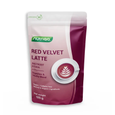 Nutriqa bio koffeinmentes vegán cékla-pitaya latte 125 g reform élelmiszer