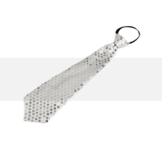  Nyakkendő flitterekkel - Ezüst