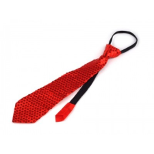 Nyakkendő flitterekkel - Piros nyakkendő