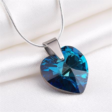. Nyaklánc, Crystals from SWAROVSKI® kristályos szív alakú medállal, Bahama kék nyaklánc