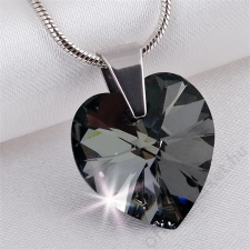  Nyaklánc, Crystals from SWAROVSKI® kristályos szív alakú medállal, black diamond (RSWL018) nyaklánc