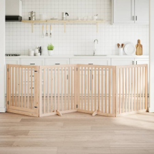  nyárfa 4 paneles összecsukható kutyakapu ajtóval 320 cm kutyafelszerelés