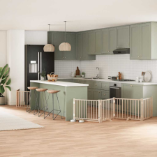  nyárfa 8 paneles összecsukható kutyakapu ajtóval 640 cm kutyafelszerelés