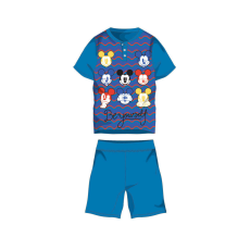  Nyári rövid ujjú gyerek pamut pizsama - Disney Mickey egér - Be yourself felirattal - középkék - 98