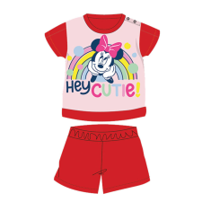 Nyári rövid ujjú pamut baba pizsama - Disney Minnie egér - piros - 86 gyerek hálóing, pizsama