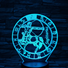  Nyilas Horoszkóp 7 színű 3D led lámpa világítás
