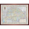 Nyír Karta A Magyar Szent Korona Országainak Közigazgatása keretes falitérkép Nyír-Karta 125x85 cm