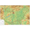 Nyír Karta Magyarország domborzata falitérkép faléccel Nyír-Karta 1:450 000 125x85