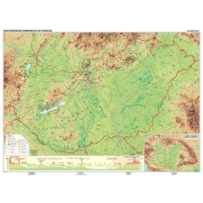 Nyír Karta Magyarország domborzata fóliázott falitérkép Nyír-Karta 1:450 000 125x85 térkép