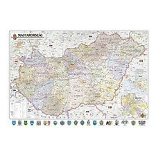 Nyír Karta Magyarország közigazgatása és közlekedése keretes falitérkép Nyír-Karta 65x45 cm térkép