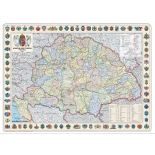 Nyír Karta Szent korona országai falitérkép 1914 lefóliázva 126x86 térkép