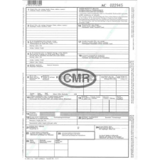 NYOMELL CMR nemzetközi fuvarlevél A4, 6lapos garnitúra B.cm,R/6 nyomtatvány