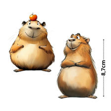  Nyomtatott dekorkarton - Capybara szett 2db/csomag dekorációs kellék