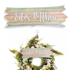  Nyomtatott dekorkarton - Édes Otthon pasztell tábla 7x20cm dekorációs kellék