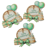  Nyomtatott dekorkarton Lufis torta szülinap 7cm 3db-os csomag