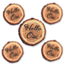  Nyomtatott fa tábla - Hello Ősz fakorong 5db/csom dekorációs kellék