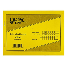 Nyomtatvány készpénzfizetési számlatömb VECTRA-LINE 50x3 fekvő 1 áfás nyomtatvány