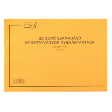  Nyomtatvány szigorú számadású nyilvántartó füzet fekvő nyomtatvány