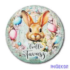  Nyuszi - Hello Tavasz kör 13cm dekorációs kellék
