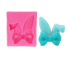 Nyuszifül masnival fondant forma, szilikon, 4×3,5 cm sütés és főzés
