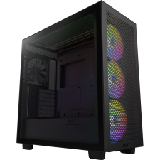 NZXT H7 Flow RGB Számítógépház - Fekete számítógép ház